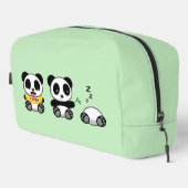 Trousse De Toilette Petites pandas mignonnes sur vert (Coin droit)