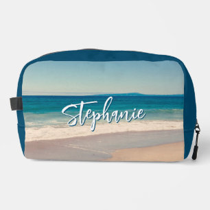 Trousse De Toilette Photo de plage personnalisé bleu océan