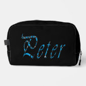 Trousse De Toilette "Pierre" Numéros Bleus Pierre Nom, (Recto)