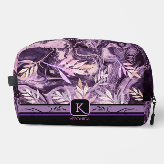 Trousse De Toilette Pierre rose pourpre - Pierre rose - Monogramme mod (Recto)