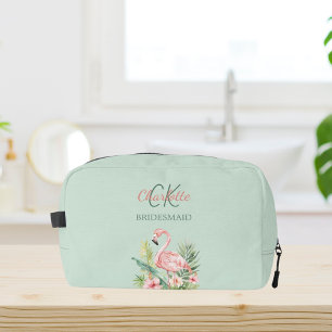 Trousse De Toilette Pink flamingo tropical sauge vert brique