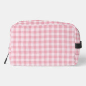 Trousse De Toilette Pink Gingham Pattern Girly Checkered Plaid Name (Verso)