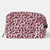 Trousse De Toilette Pink Leopard Animal Print With Faux Foil And Name (Verso)