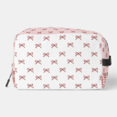 Trousse De Toilette Pink & Red Bow Pattern Gingham Coquette Cosmetic (Verso)