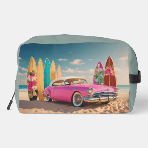 Trousse De Toilette Pink vintage sport voiture surf pension vacances