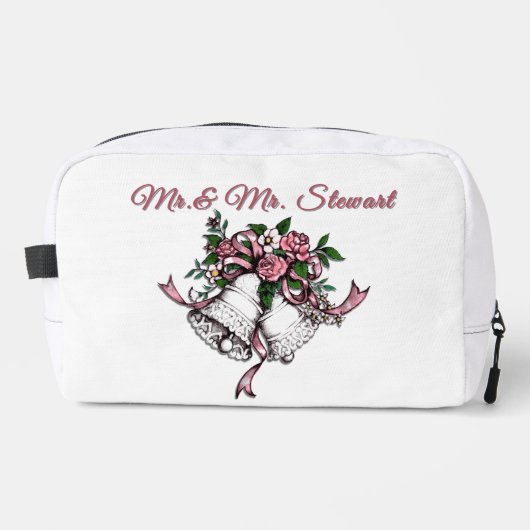 Trousse De Toilette Pink Wedding Bells Personalize (Recto)