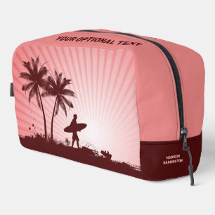 Trousse De Toilette Plage Surfeur Nom Personnalisé