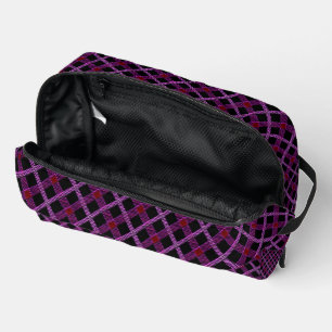 Trousse De Toilette Plaid diagonale violet avec lavande et prune