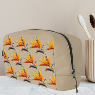 Trousse De Toilette Plante de l'oiseau de paradis orange sur kaki