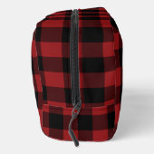 Trousse De Toilette Plaqué noir et rouge coché (Droite)