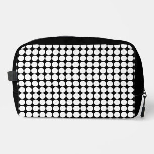 Trousse De Toilette Points Blancs Minimaux sur Fond Noir Uni