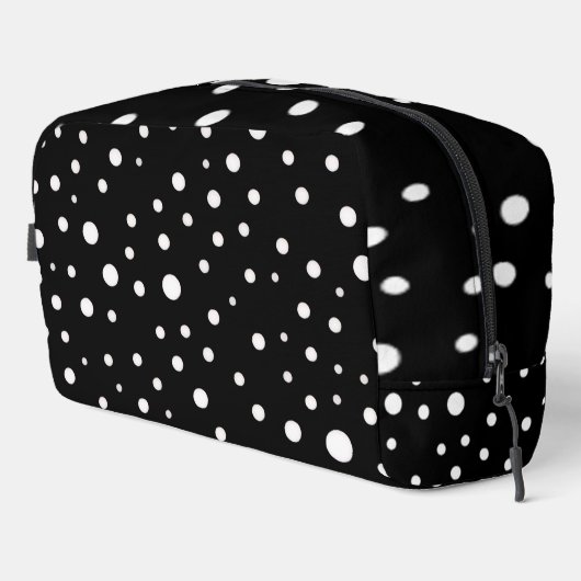 Trousse De Toilette Points blancs sur fond noir (Coin droit)