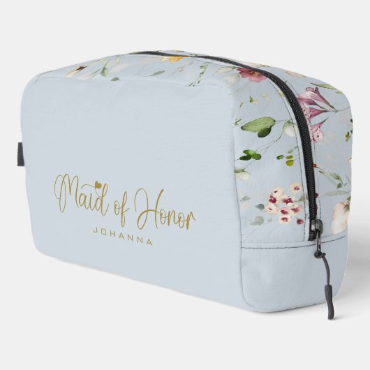 Trousse De Toilette Poudre bleu Maid of Honor Script Name Accessoire (Coin droit)