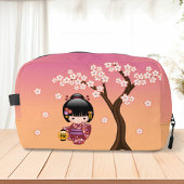 Trousse De Toilette Poupée Sakura Kokeshi - Geisha Girl on Peach