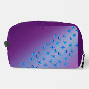 Trousse De Toilette Poutres et papillons bleus Abstraits