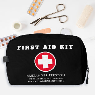 Trousse De Toilette Premiers soins modernes Croix-Rouge noire Médecine