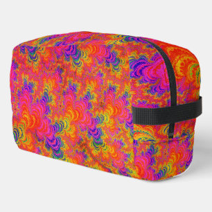 Trousse De Toilette Psychédélique Funky Hippie Boho Neon arc-en-ciel F