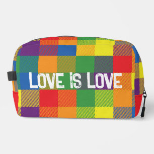 Trousse De Toilette Rainbow Buffalo Check Pride Plaid Colorful Love