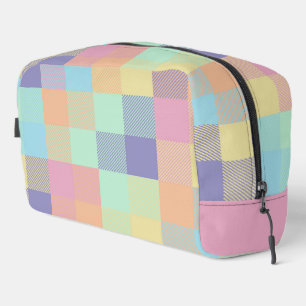 Trousse De Toilette Rainbows Pastel Colors Buffalo Check Plaid 90s