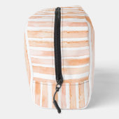 Trousse De Toilette Rayures blanches orange pêche (Droite)
