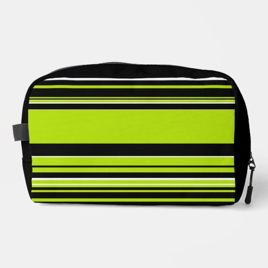 Trousse De Toilette Rayures complexes - Vert Citron (Recto)