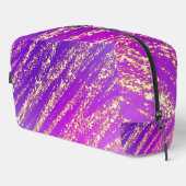 Trousse De Toilette Rayures de gloire d'or violet (Coin droit)