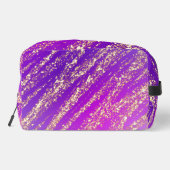 Trousse De Toilette Rayures de gloire d'or violet (Verso)