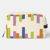 Trousse De Toilette Rectangles bleus, orange, violets, verts et crème (Verso)