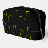 Trousse De Toilette Rectangles Vert Lime et Noir (Coin droit)