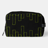 Trousse De Toilette Rectangles Vert Lime et Noir (Verso)