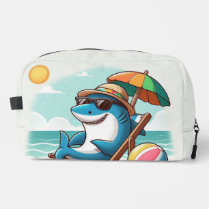 Trousse De Toilette Requin caricatural à la plage