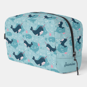 Trousse De Toilette Retour À L'École - Cute Narwhal Personnalisé