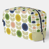 Trousse De Toilette Retro Groovy Summer Flowers Stems (Coin droit)