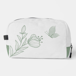 Trousse De Toilette Romantique élégant sage vert floral