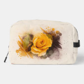 Trousse De Toilette Rose jaune unique à l'aquarelle (Verso)