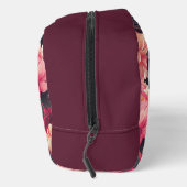 Trousse De Toilette rose rouge fleurs vintages motif, monogramme (Droite)