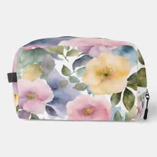 Trousse De Toilette Roses Pastel Aquarelle