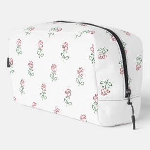 Trousse De Toilette Roses Rouges, Motif De Roses, Fleurs