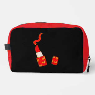 Trousse De Toilette Rouge à Lèvres Coeur Personnalisé avec Initiale