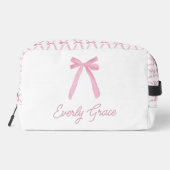 Trousse De Toilette Ruban d'aquarelle rose Bow personnalisé (Verso)