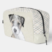 Trousse De Toilette Russell Terrier Peinture Rough Original Chien Art (Coin droit)