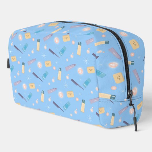 Trousse De Toilette Salle de bain Motif bleu (Coin droit)