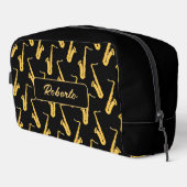 Trousse De Toilette Saxophone Player Saxophonist Custom (Coin droit)
