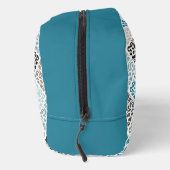 Trousse De Toilette Scroll Damask Rpt Motif Teals Browns White (Droite)