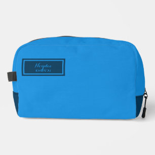 Trousse De Toilette Sérieux Classique Minimal Simple Bleu