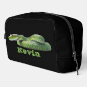 Trousse De Toilette Serpent Vert Venomère Avec Votre Nom (Coin droit)
