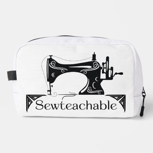 Trousse De Toilette Sewteachable Vintage Sewing Machine (Recto)