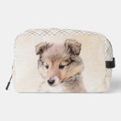 Trousse De Toilette Shetland Sheepdog Puppy Peinture Sheltie Chien Art (Verso)