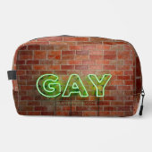 Trousse De Toilette SlipperyJoe illuminé néon gay signe lumineux vif (Recto)
