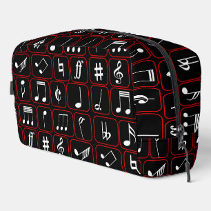 Trousse De Toilette Stylish red black and white geometric music notes